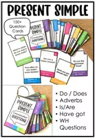 Vista previa - Tarjetas / Manipulativos - English Present Simple Conversation Cards - Portada