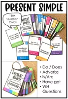 Vista previa - Tarjetas / Manipulativos - English Present Simple Conversation Cards - página 1
