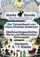 Vorschau - Arbeitsblätter - Weihnachten | Der Tannenbaum (Andersen) - Deckblatt