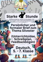 Vorschau - Arbeitsblätter - Persönlicher und formaler Brief | Silvester - Deckblatt