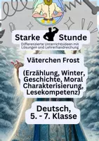 Vorschau - Arbeitsblätter - Weihnachten | Väterchen Frost Gruppenpuzzle - Deckblatt