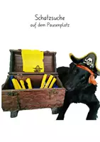 Vorschau - Spiele - Versteckte Hundegegenstände auf dem Pausenplatz - Deckblatt