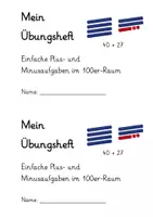 Vorschau - Arbeitsblätter - Übungsheft: Einfache Plus- und Minusaufgaben im Hunderterraum (22-seitiges Heft, DIN A5 im Easy-Druckformat) - Deckblatt