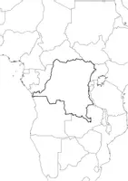 Vorschau - Arbeitsblätter - Landkartre von Demokratische Republik Kongo stumme Karte mit Umrissen der Nachbarländer - Seite 3