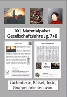 Vorschau - Stundenentwürfe - XXL Materialpaket "Gesellschaftslehre Jg. 7+8" inkl. Lösungen - Deckblatt