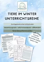 Vorschau - Stundenentwürfe - Tiere im Winter, Sachunterricht, Wintertiere - Deckblatt