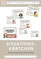 Vorschau - Fördermaterial/Inklusion - Situationskärtchen - Emotionsausdruck beschreiben - Deckblatt