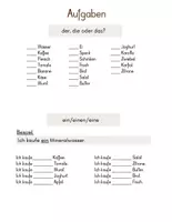 Vorschau - Arbeitsblätter - Einkaufen - Arbeitsblätter für DaF/ DaZ (A1) - Seite 1