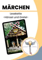 Vorschau - Arbeitsblätter - Märchen: Lesekette Hänsel und Gretel - Deckblatt