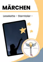 Vorschau - Arbeitsblätter - Märchen: Lesekette - Sterntaler - Deckblatt