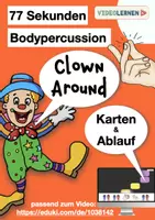 Vorschau - Spiele - Musik Bodypercussion Grundschule Clown around • Karten Ablauf • Fasching Karneval • Musik fachfremd - Deckblatt