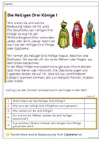 Vorschau - Arbeitsblätter - Die Heiligen Drei Könige - Sparpaket - Seite 1