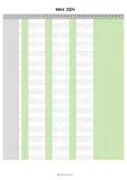 Vorschau - Lehrpläne/Lehrermaterial - Monatsblätter Kalender Januar bis Juli 2024 für Fehltage in NRW - Seite 2