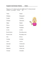 Vorschau - Arbeitsblätter - English Word Stress - Deckblatt