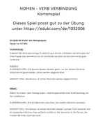 Vorschau - Stationenlernen - KARTEN SPIEL Nomen Verb Verbindung - passt gut zu Übungen - Seite 1