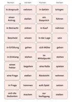 Vorschau - Stationenlernen - KARTEN SPIEL Nomen Verb Verbindung - passt gut zu Übungen - Seite 2