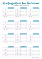 Aperçu - Feuilles d'exercices - Konjugation im Präsens (Allemand) - Page 1