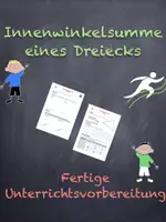 Vorschau - Arbeitsblätter - Innenwinkelsumme eines Dreiecks - Deckblatt