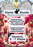 Vorschau - Arbeitsblätter - Sachtext zum Thema Valentinstag - Deckblatt