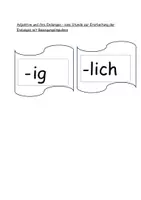 Vorschau - Stundenentwürfe - Adjektive und ihre Endungen - Deckblatt