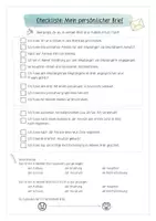 Vorschau - Arbeitsblätter - Arbeitsblatt/ Checkliste zum "Persönlichen Brief" - Deckblatt