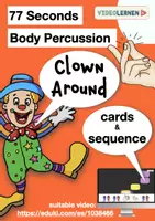 Vista previa - Juegos / Gamificación - Musica Tarjetas ilustradas y secuencia para percusión corporal • Clown Around - Portada