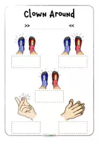 Vista previa - Juegos / Gamificación - Musica Tarjetas ilustradas y secuencia para percusión corporal • Clown Around - página 2