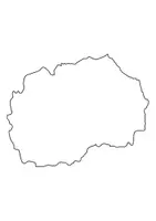 Vorschau - Arbeitsblätter - Landkartre von Nordmazedonien stumme Karte mit Umrissen der Nachbarländer - Seite 1