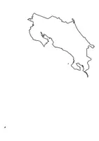 Vorschau - Arbeitsblätter - Landkartre von Costa Rica stumme Karte mit Umrissen der Nachbarländer - Seite 1