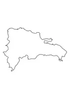 Vorschau - Arbeitsblätter - Landkartre von Dominikanische Republik stumme Karte mit Umrissen der Nachbarländer - Seite 1