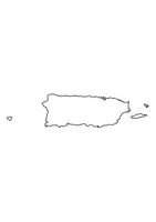 Vorschau - Arbeitsblätter - Landkartre von Puerto Rico stumme Karte mit Umrissen der Nachbarländer - Seite 1