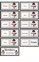 Vorschau - Spiele - Numbers 0-20 (Snowman Edition) - Dominoes - Seite 3