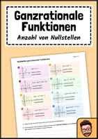 Vorschau - Arbeitsblätter - Nullstellen ganzrationaler Funktionen - Deckblatt