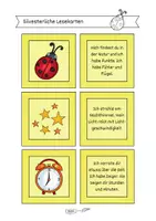 Vorschau - Stationenlernen - Silvesterliche Lesezuordnungskarten (2. und 3. Klasse) - Seite 2