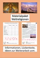 Vorschau - Unterrichtsreihen - Materialpaket "Weltreligionen" Jg. 8-10 inkl. Lösungen - Deckblatt