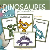 Aperçu - Fiches - Dinosaures - Pâte à modeler - Page de couverture