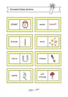 Vorschau - Spiele - Silvesterliches Lesedomino Wortebene + Satzebene (2-fach differenziert) - Seite 2