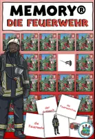 Vorschau - Spiele - Paare finden- Bild-Wort "Die Feuerwehr" Achtung, Notfall! - DaZ / DaF / Deutsch / KBW - Deckblatt
