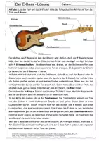 Vorschau - Arbeitsblätter - Instrumentenkunde: Der E-Bass erklärt (mit Lösung) - Seite 2