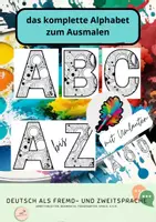 Vorschau - Mal- und Bastelvorlagen - ABC - Das Alphabet ausmalen - alle Buchstaben mit Umlauten - Deckblatt
