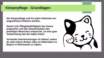 Vorschau - Präsentationen/Tafelbilder - Körperpflege Grundlagen für Pflegekräfte - Deckblatt