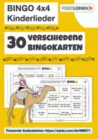 Vorschau - Spiele - Musik 30 BINGO Karten Kinderlieder Hörquiz Musik Grundschule Musik fachfremde - Deckblatt