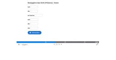 Aperçu - Affichage - Verbes Allemand/Deutsch/Präsens,+Lösungen/A1/DaF/Intaktiv/H5P/Moodle/ - Page 1