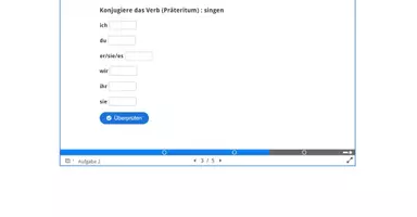 Aperçu - Affichage - Verbes/Allemand/Deutsch Präteritum,+Lösungen/A1/DaF/Intaktiv/H5P/Moodle/ - Page 2