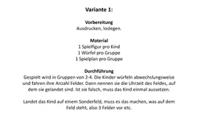 Vorschau - Stationenlernen - Uhrzeit Brettspiele volle Stunden - 4 Varianten - Seite 1