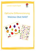 Vorschau - Spiele - Optische Differenzierung: Welches Obst fehlt? - Deckblatt