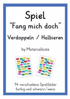 Vorschau - Spiele - Spiel "Fang mich doch" zu Verdoppeln und Halbieren - Deckblatt