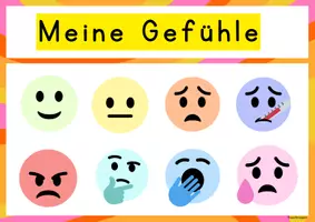 Vorschau - Arbeitsblätter - Aktivitäten zu Gefühlen - Deckblatt