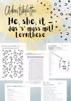 Vorschau - Arbeitsblätter - He, she, it - das 's' muss mit - Simple Present 3rd Person Singular - Lerntheke - Deckblatt