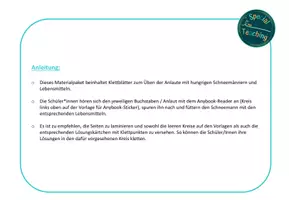 Vorschau - Fördermaterial/Inklusion - Klettaufgaben: Schneemann mit Anlauten füttern - Seite 1